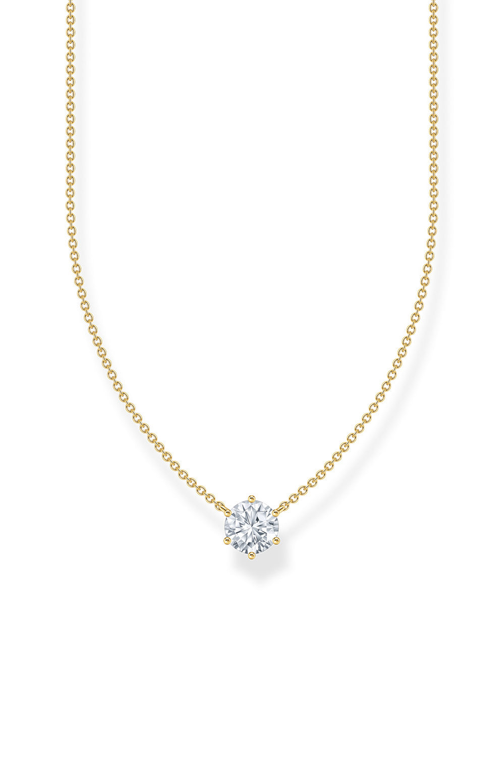Essential Solitaire Necklace In Gold - Gold - image 1