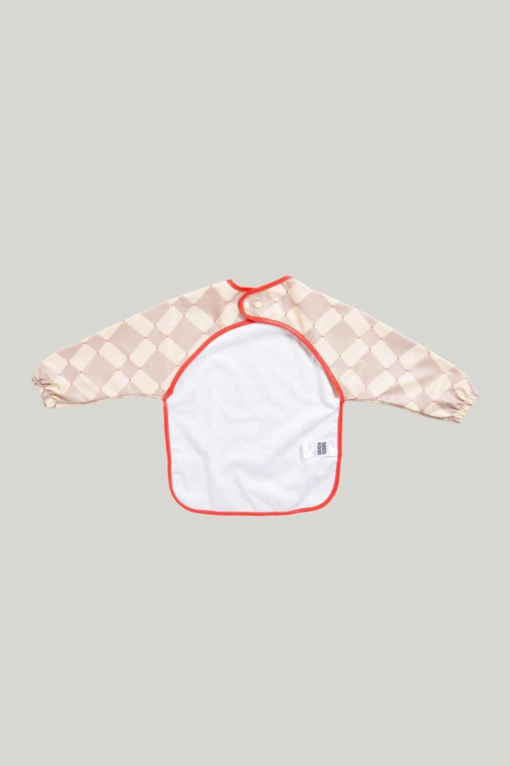 All-covered Smock Bib - Check Beige - Beige - image 2