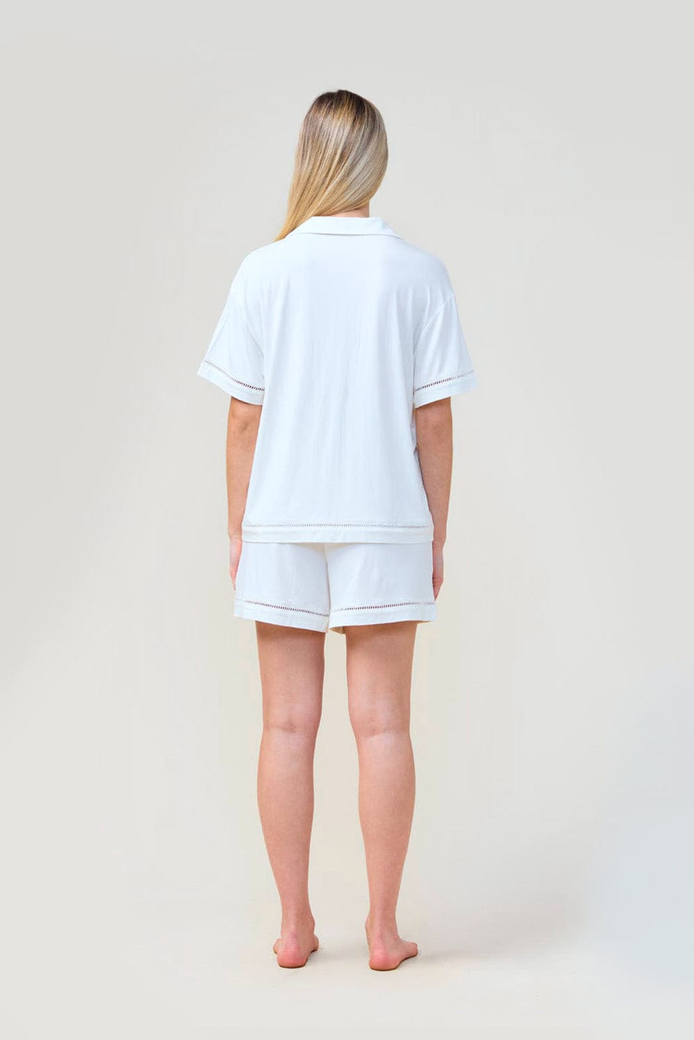 Helena Short Bamboo Pj Set - Ecru - image 2