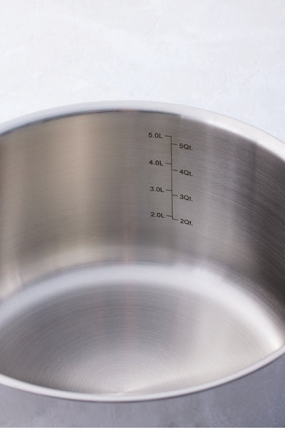 3ply Stainless Steel Deep Casserole 24cm - Stainless Steel - image 2