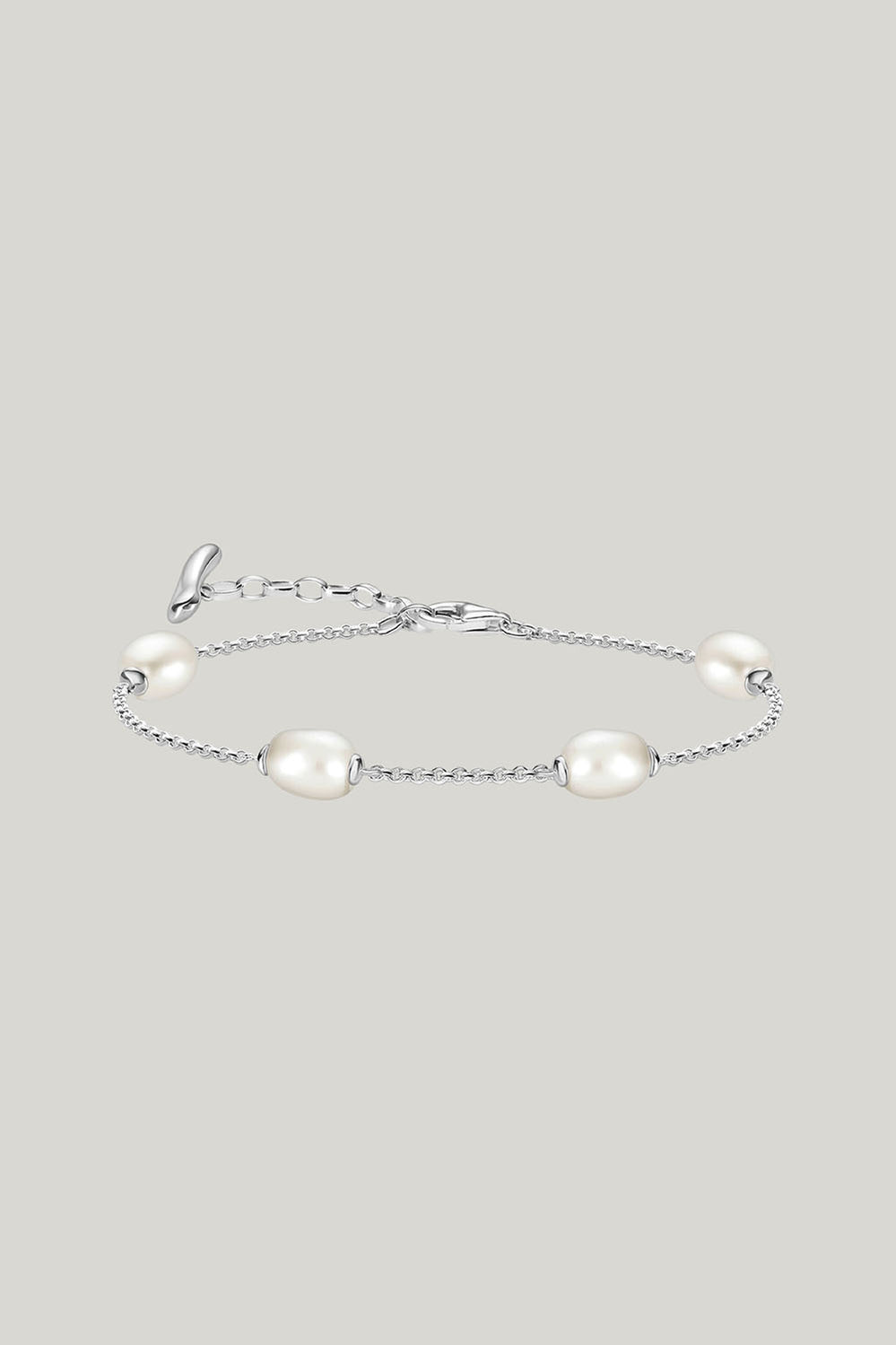 Freshwater Pearl Station Bracelet In Silver - Silver - image 1