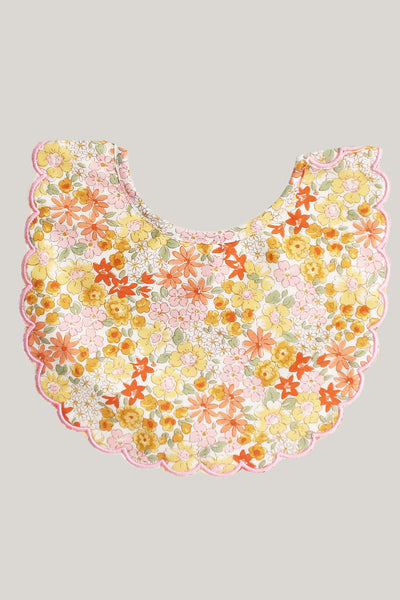 Scalloped Baby Bib - Yellow - image 2