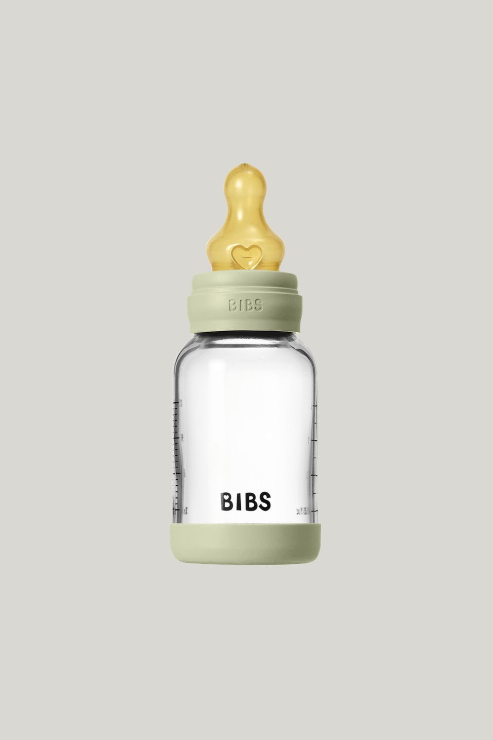 Glass Baby Bottle 120ml Latex - Sage - Sage - image 2
