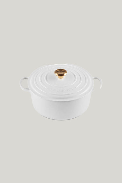 Signature Cast Iron Round Casserole 28cm - White - image 1