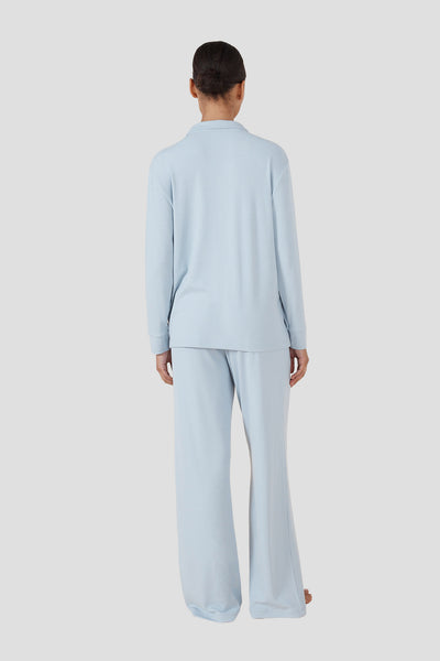 Emilia Ribbed Lounge Pj Set - Powder Blue - image 4