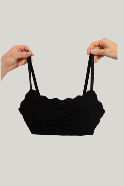 Leakproof Scallop Bandeau Maternity Bralette - Black - image 1