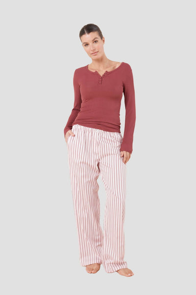 Willow Cotton Striped Pant - Pink - image 1