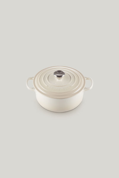 Signature Cast Iron Round Casserole 20cm - Meringue - image 1