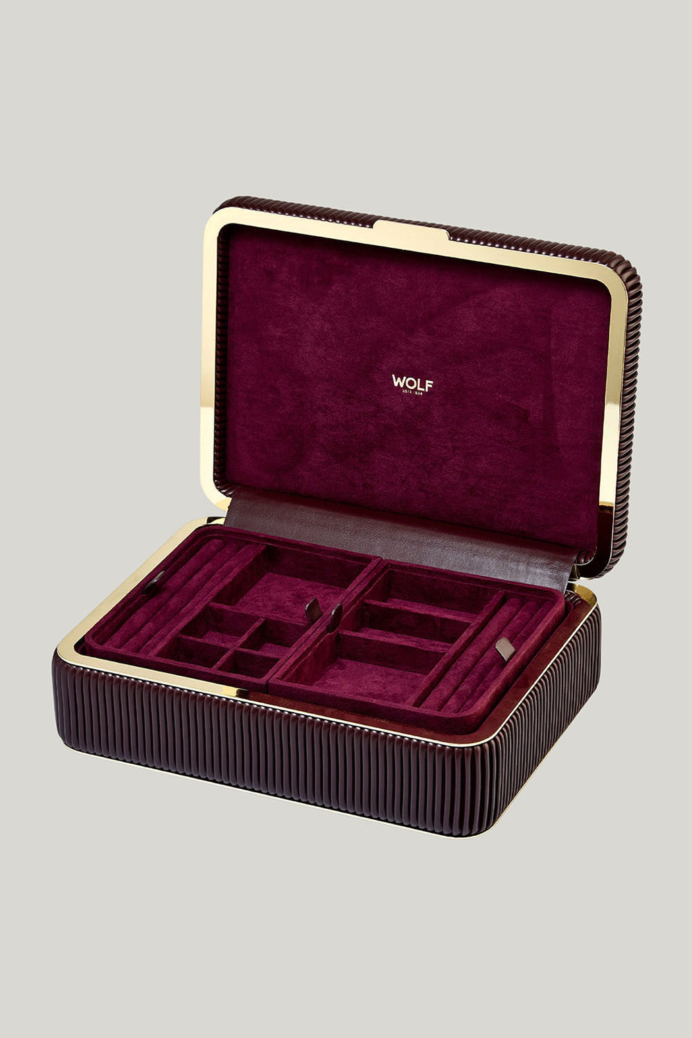 Bella Large Jewellery Box Bordeaux - Burgundy - image 1