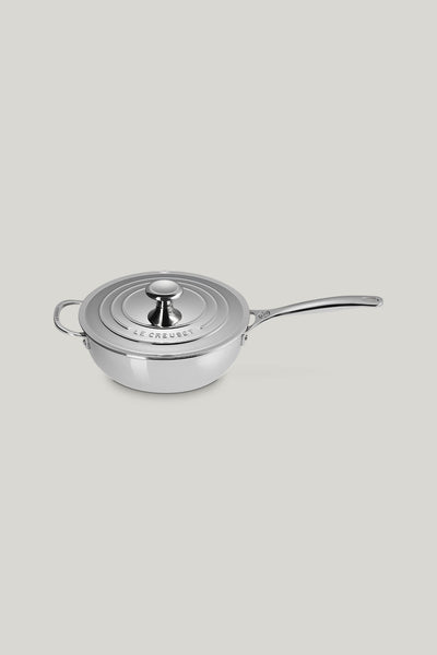 Signature Stainless Steel 3ply Non Stick Chefs Pan 24cm - Stainless Steel - image 1