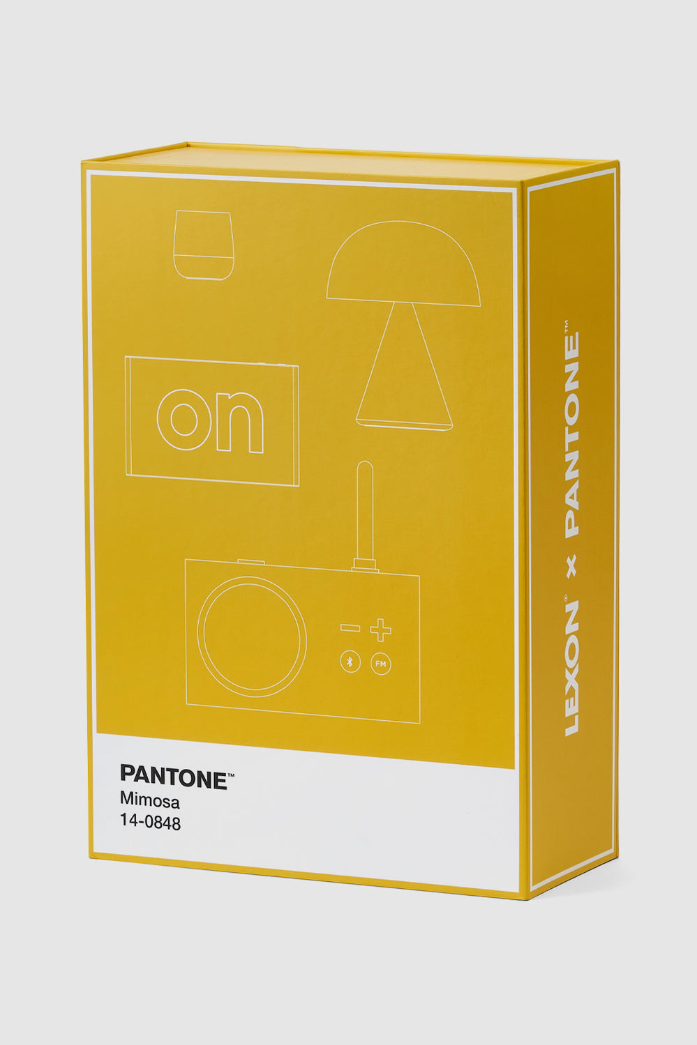 Gift Set Pantone - Includes Mino+ Mini Speaker, Flip Classic Clock, Mina M Lamp, Thykho 3  Speaker - Yellow - Yellow - image 1