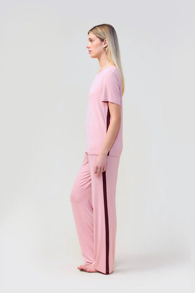 Bronte Bamboo Tshirt With Stripe - Pink - image 3