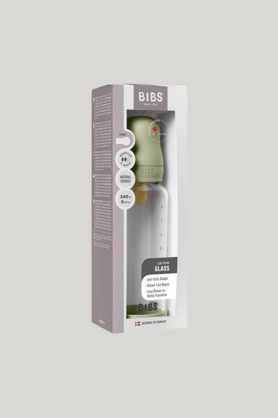 Glass Baby Bottle 240ml Latex - Sage - Sage - image 4