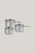 Signature Stainless Steel 3ply  3 Piece Saucepan Set - Stainless Steel - image 1