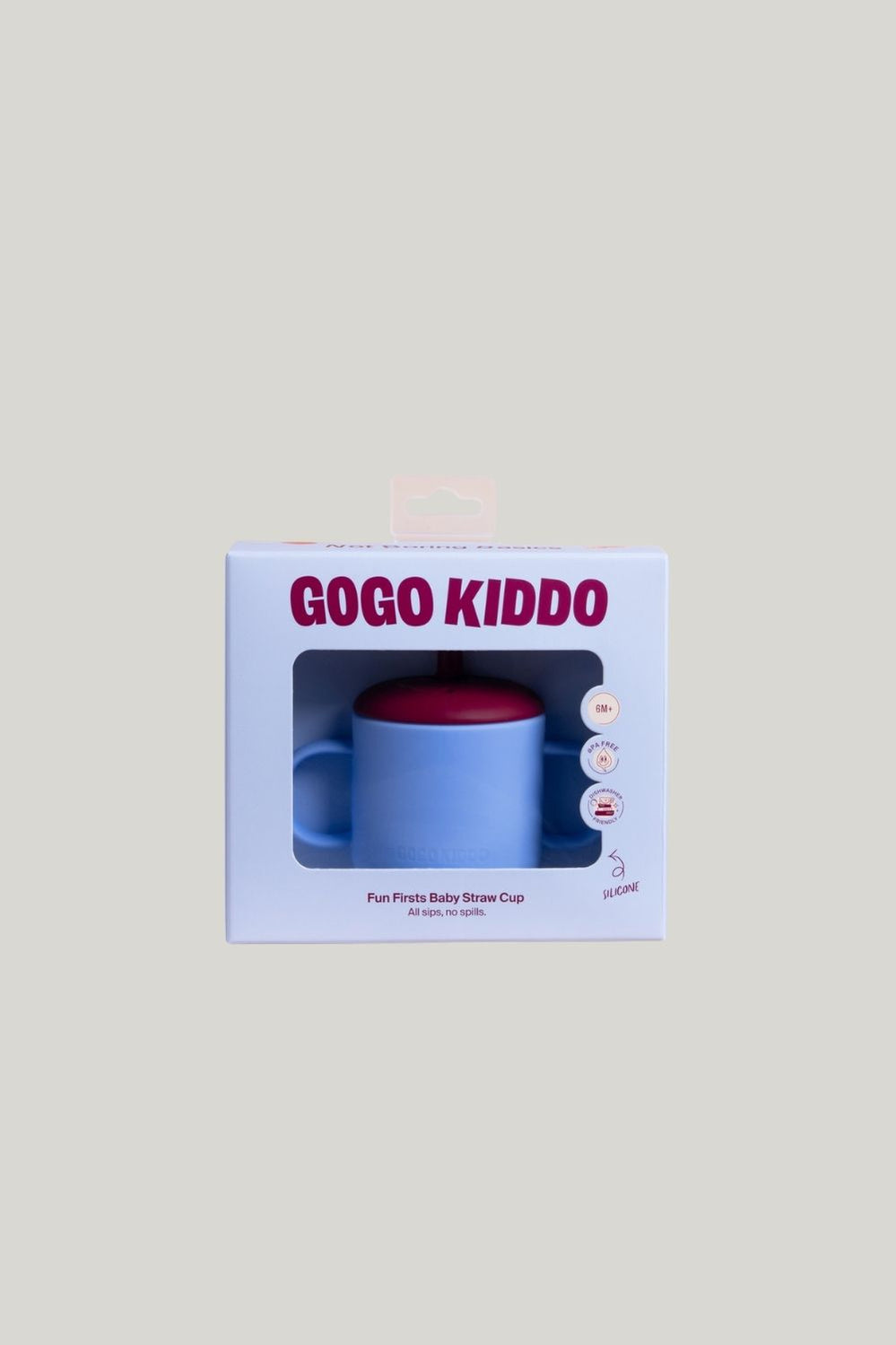 Fun Firsts Silicone Straw Cup - Periwinkle - image 2