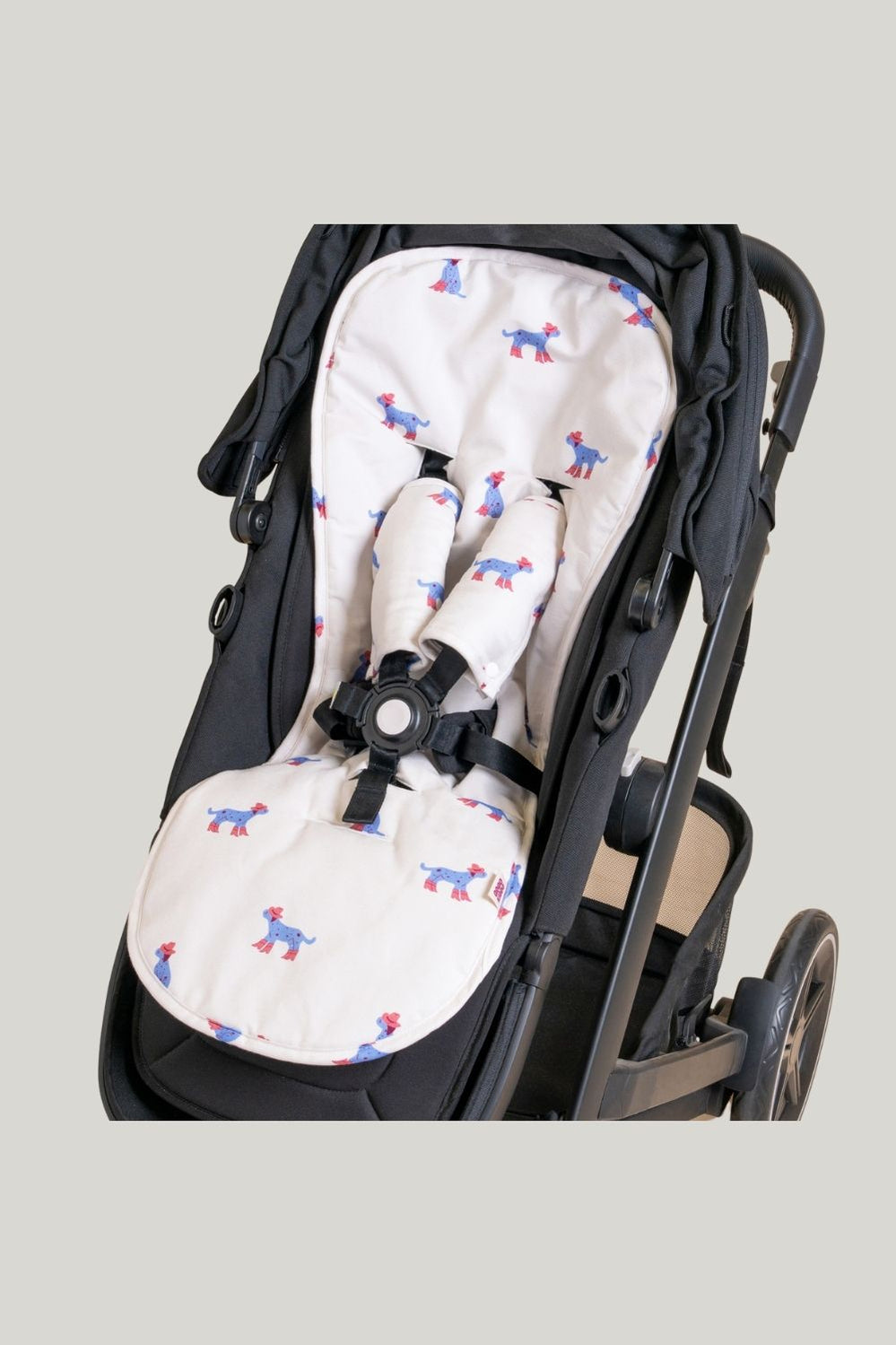 Cosy Pram Liner And Harness Protector - Yeehaw Dog - Cream - image 2