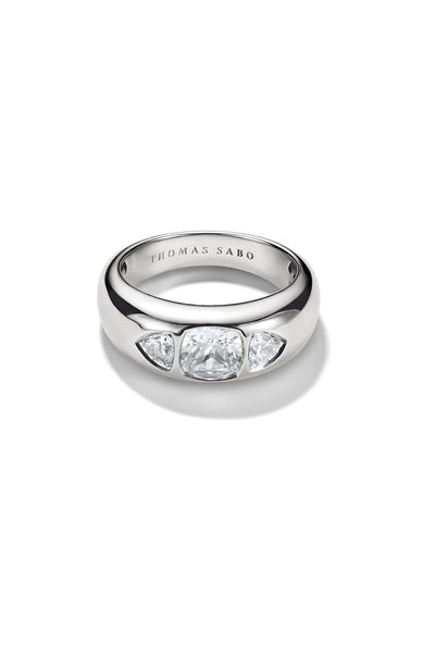 Bold Ring With Stones In Silver - Silver - image 2