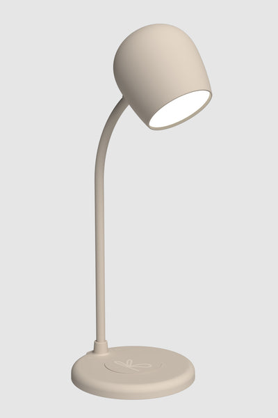 Ellie Smart Lamp With Bluetooth Speaker & Qi Wireless Charger - Ivory Sand - Beige - image 1