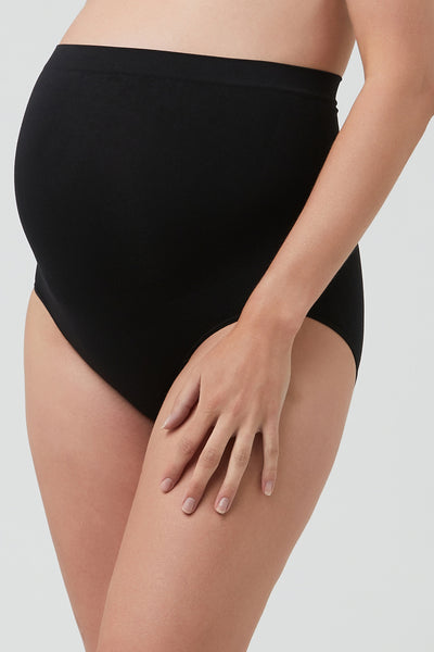 Seamless Maternity Brief - 3 Pack - Black - image 4