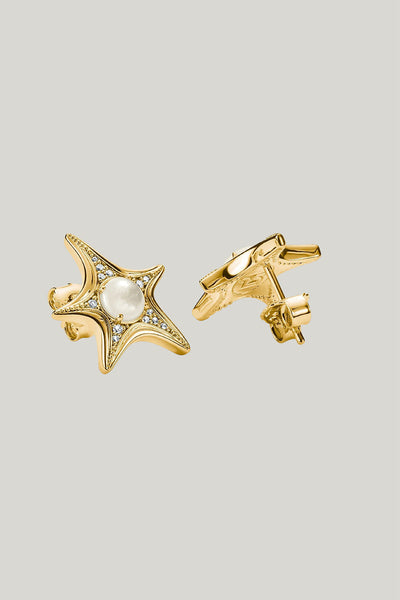Ear Studs Starfish In Gold - Gold - image 3