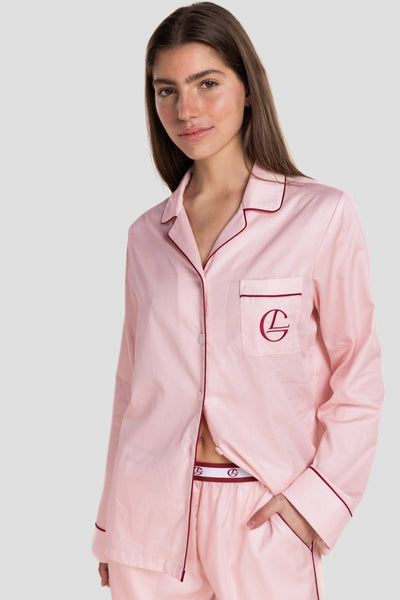 Susanna Cotton Long Pj Set - Pink - image 2
