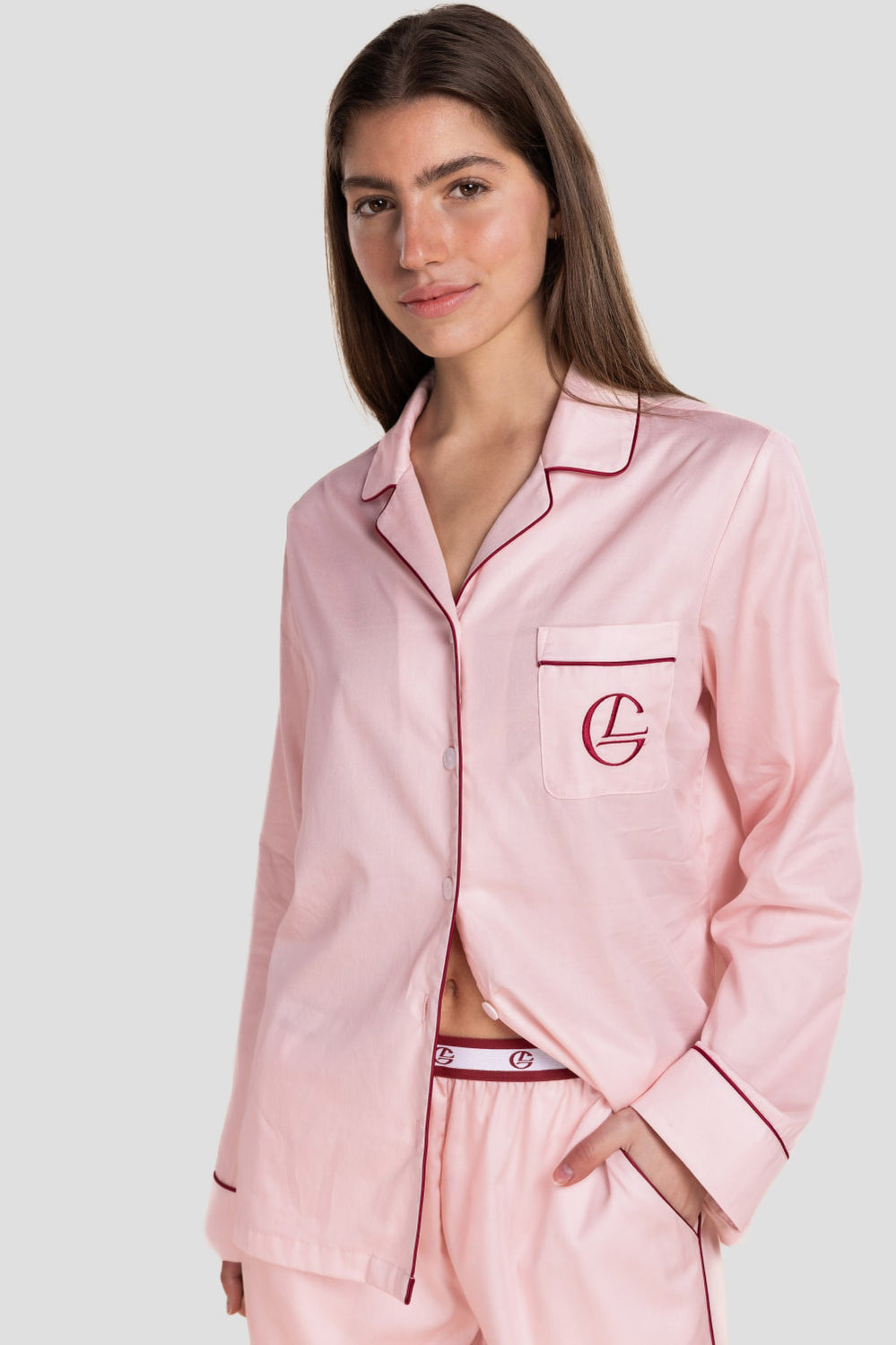 Susanna Cotton Long Pj Set - Pink - image 2