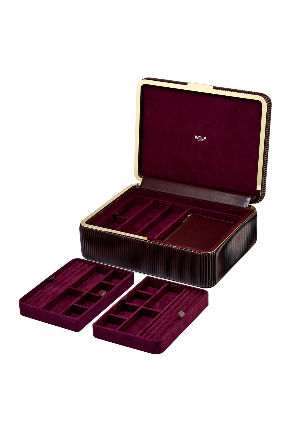 Bella Large Jewellery Box Bordeaux - Burgundy - image 4