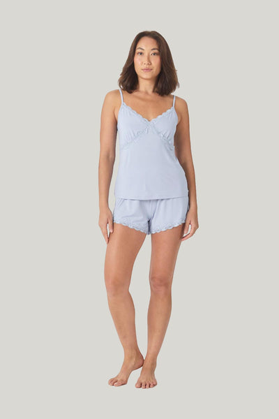 Mabel Bamboo Cami And Short Set - Blue - image 1