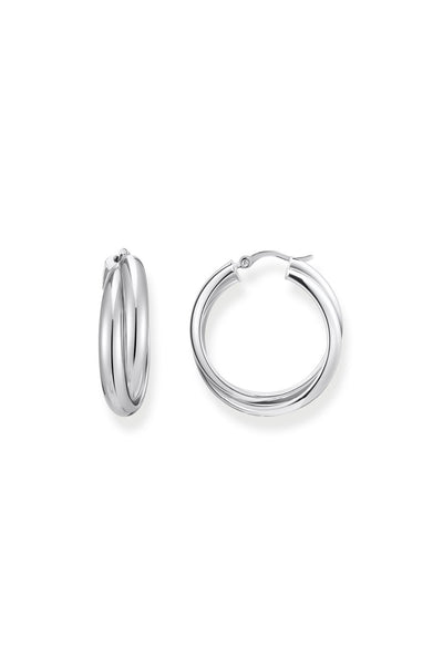 Intertwined Hoop Earrings In Silver - Silver - image 1