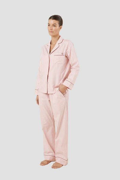 Octavia Cotton Stripe Pj Set - Pink - image 3