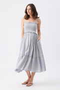 Sofia Stripe Dress - Indigo/White - image 1