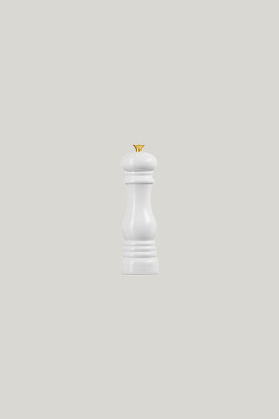 Salt Mill 21cm with Gold Knob - White - image 2