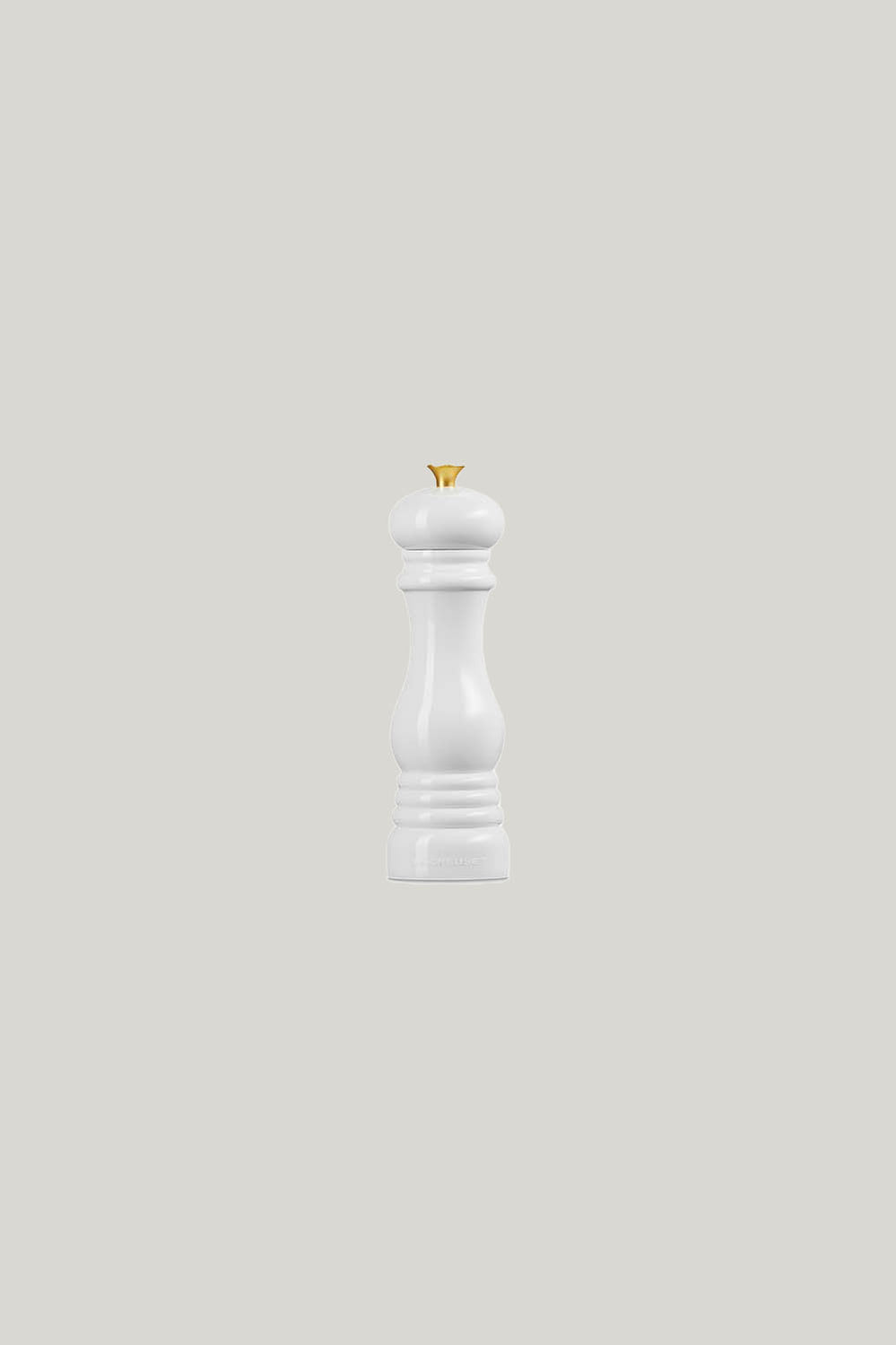 Salt Mill 21cm with Gold Knob - White - image 2