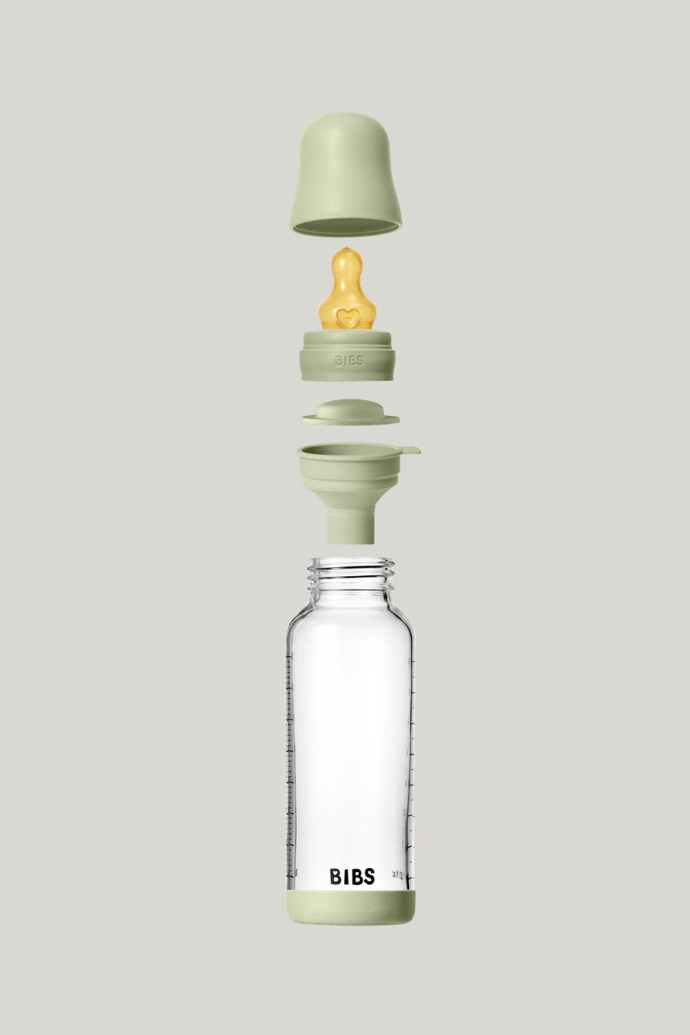 Glass Baby Bottle 240ml Latex - Sage - Sage - image 3