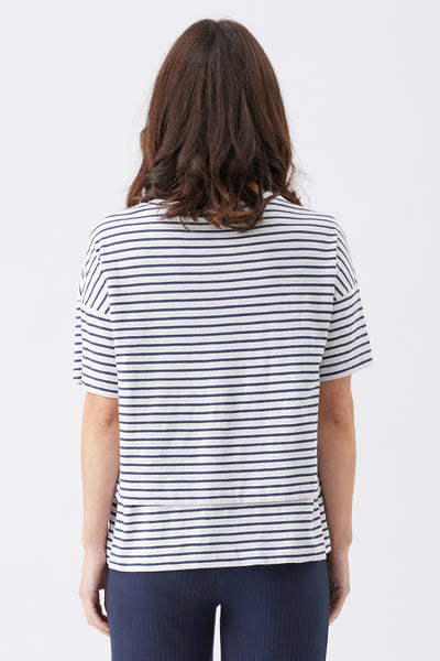 Claudette Nursing Tee - Navy/White - image 2