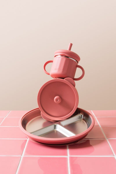 Fun Firsts Stainless Steel Feeding Set - Terracotta - image 3