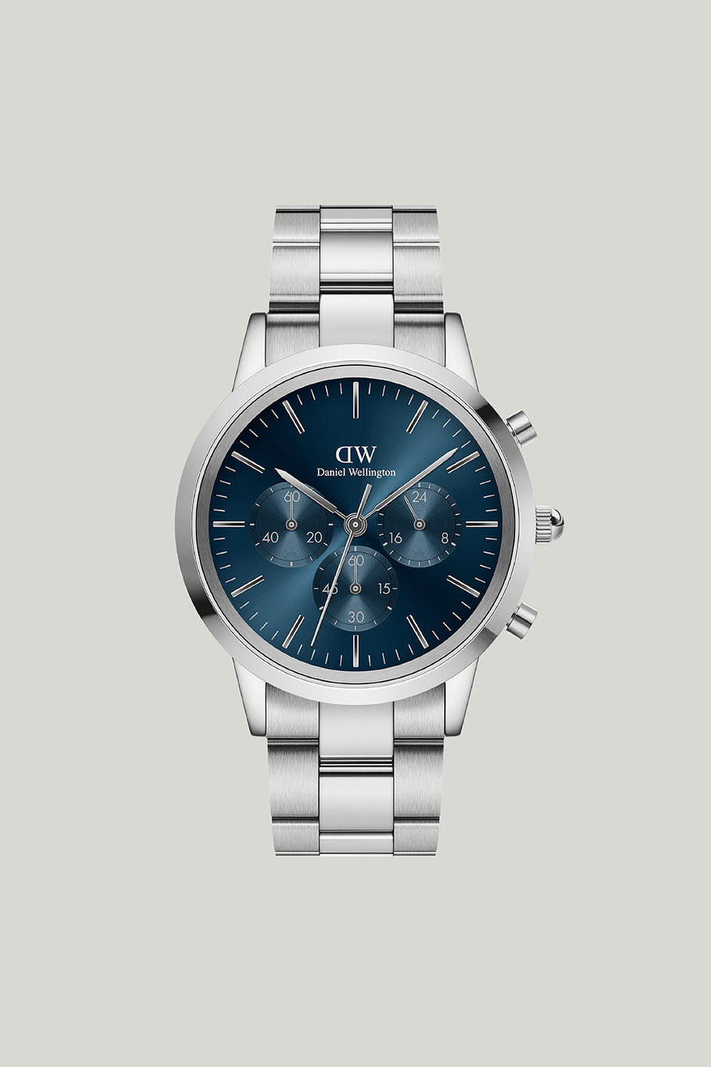 Iconic Chronograph 42 Link Silver Arctic Sunray Watch - Silver - image 1
