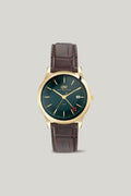 Pathfinder Gmt Brown-croc Green Gold Watch - Gold - image 1