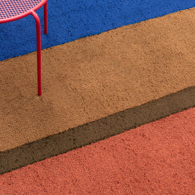 Habitat Festival Stripe Blue Outdoor Rug 280x200cm - Clay - image 4
