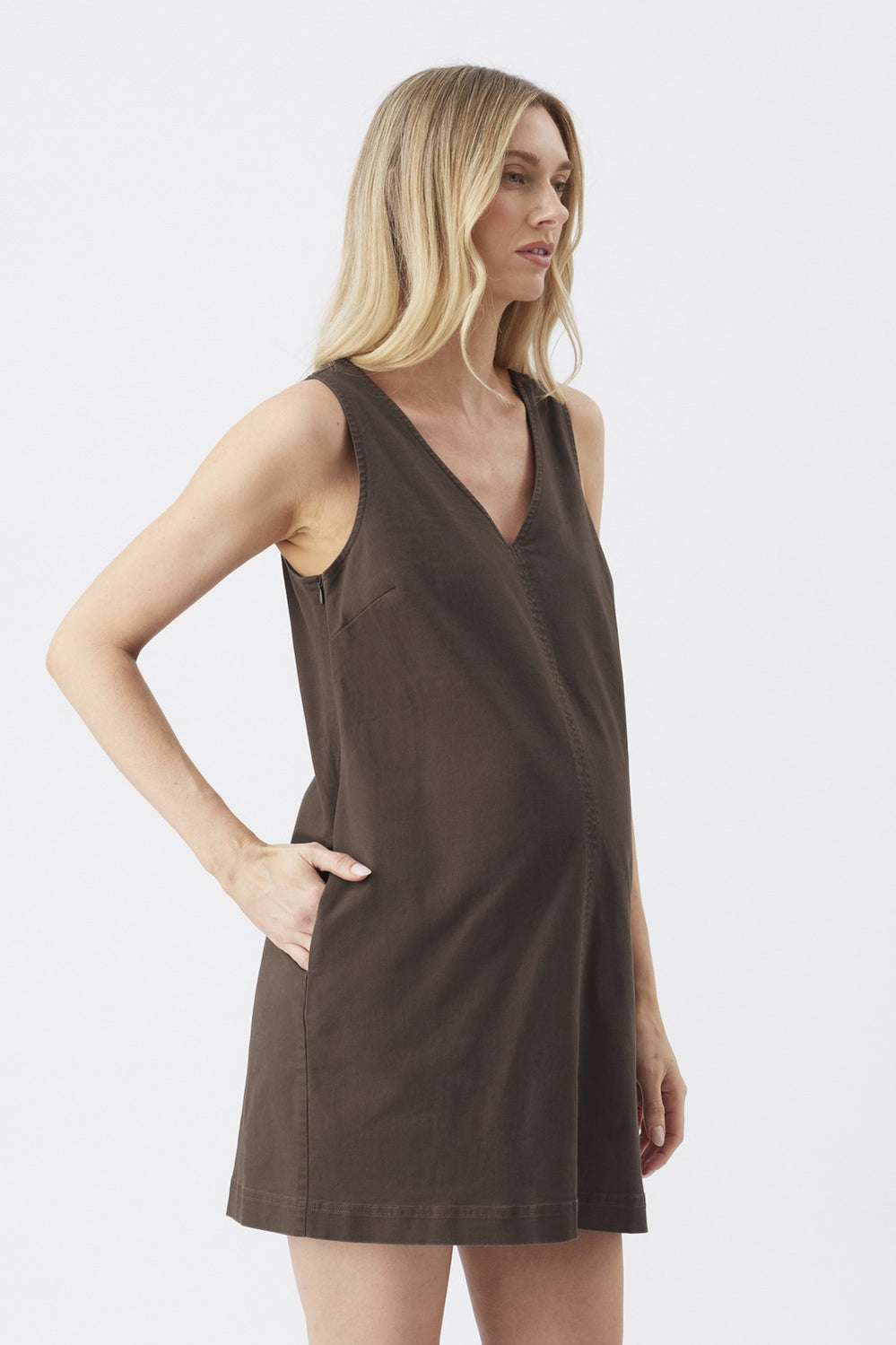 Cara Shift Dress - Chocolate - image 3