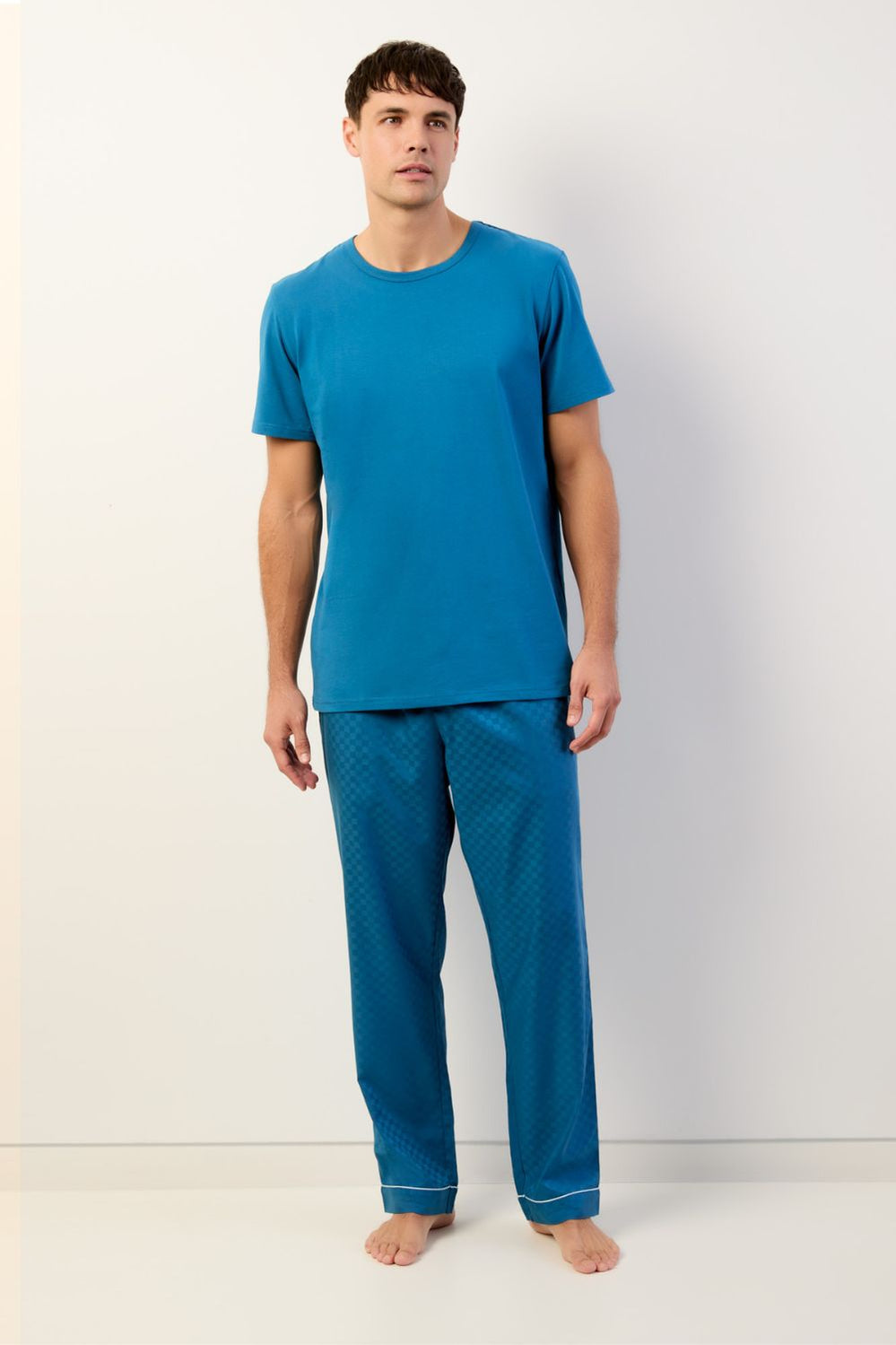Bleu T-Shirt & Long Pants - Teal Blue - image 1