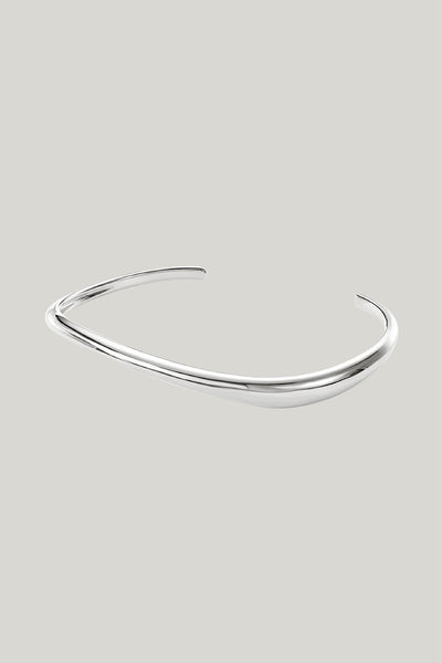 Bangle With Wave Design In Silver - Silver - image 1