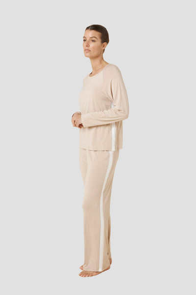 Anya Bamboo Sporty Pj Set - Biscuit - image 2