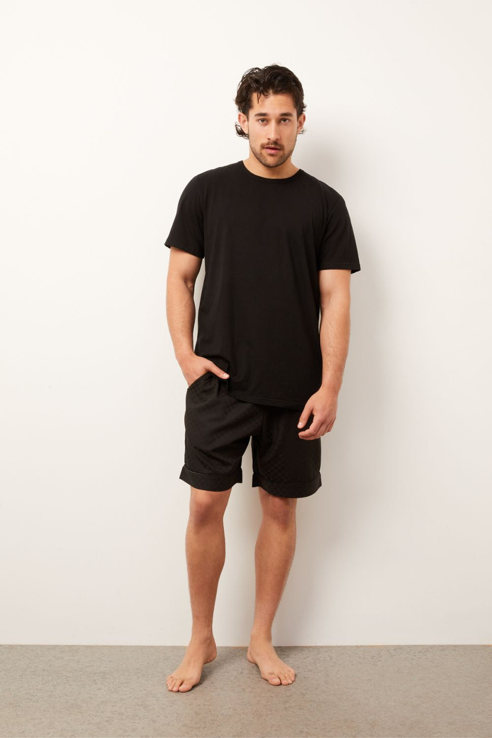 Sable T-Shirt & Boxer Shorts - Black - image 1