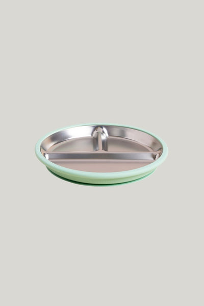 Fun Firsts Stainless Steel Plate With Silicone Sleeve - Mint - image 1