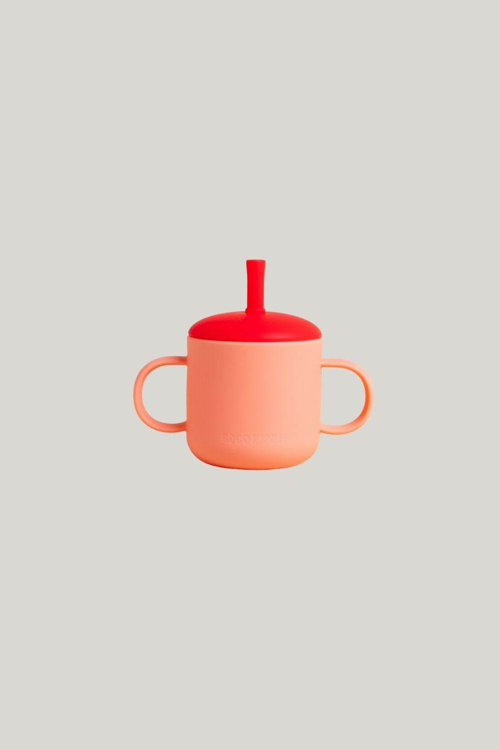 Fun Firsts Silicone Straw Cup - Peach - image 2