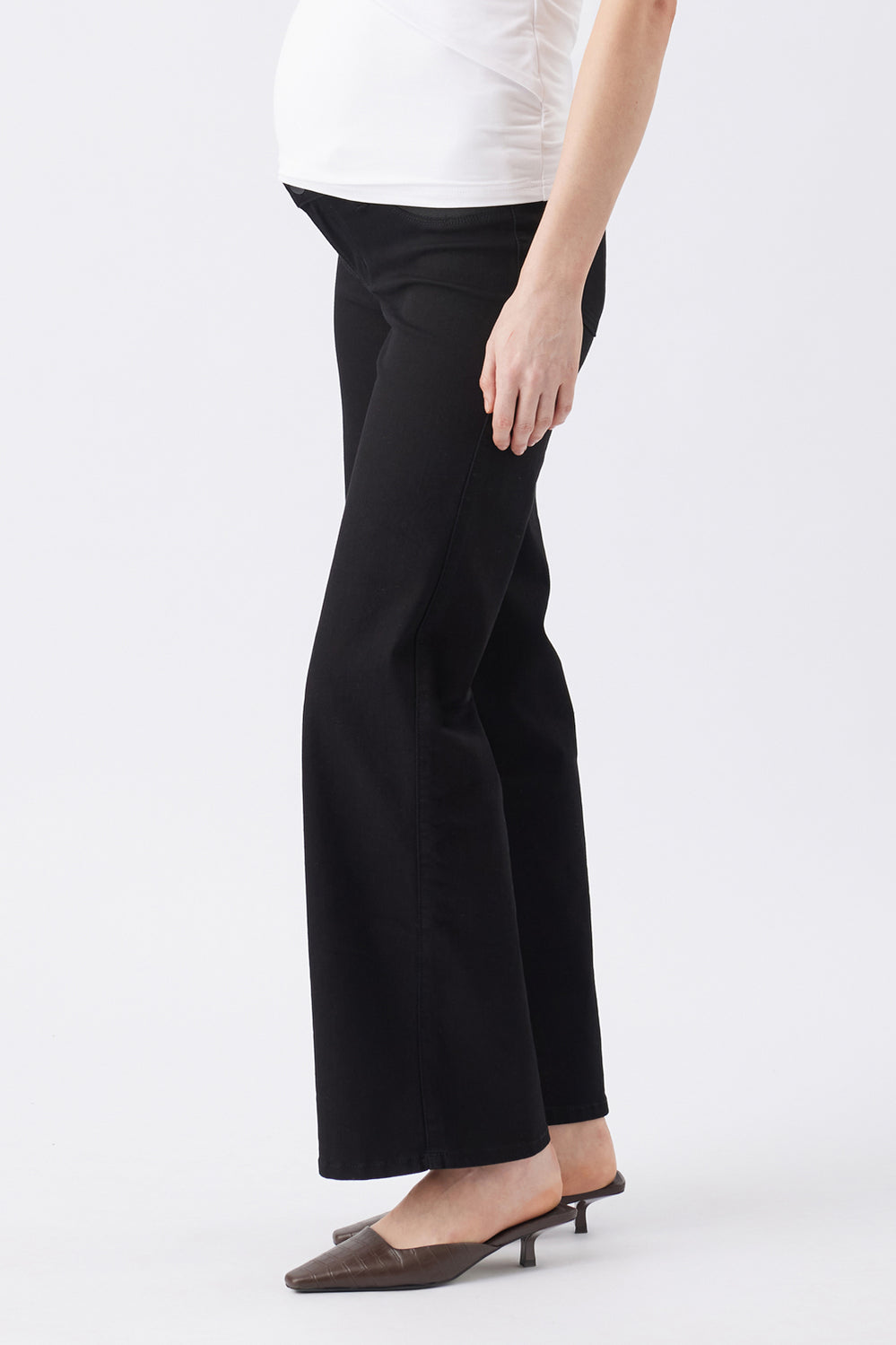 Kyle Wide Leg Maternity Jean - Black - image 3