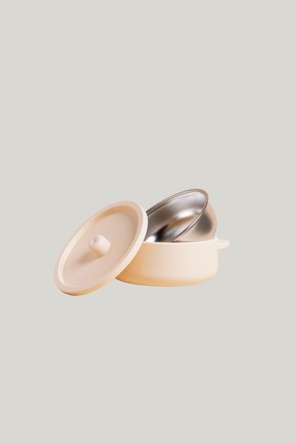 Fun Firsts Stainless Steel Bowl With Silicone Sleeve And Lid - Ivory - image 2