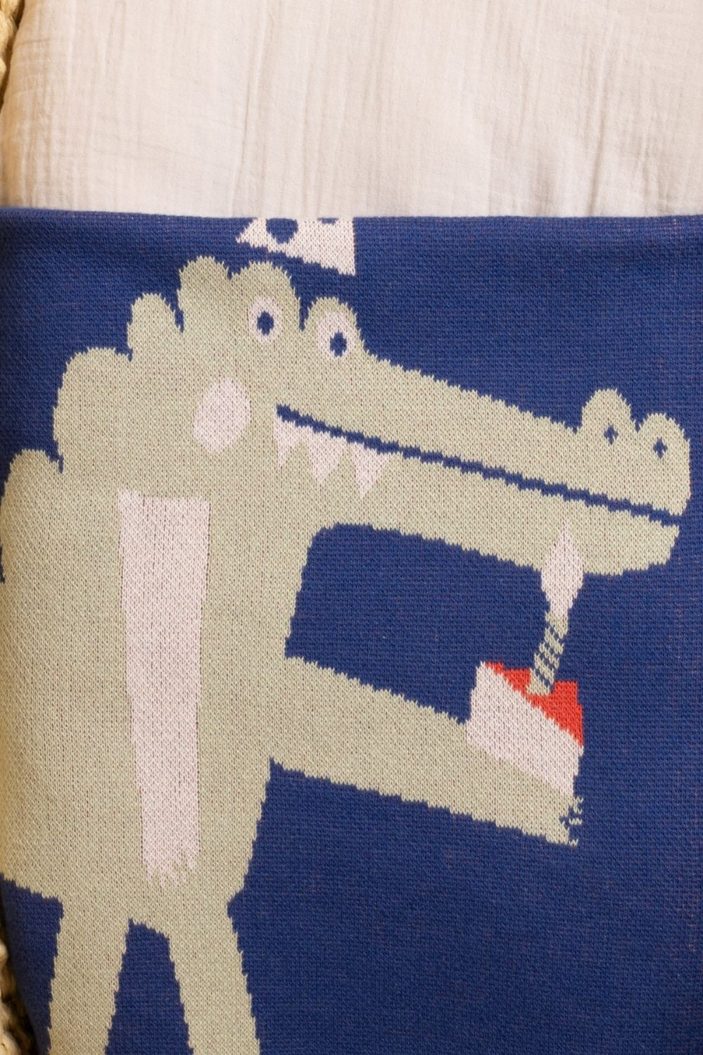Cosy Baby Blanket - Crocodile Party - Green - image 3