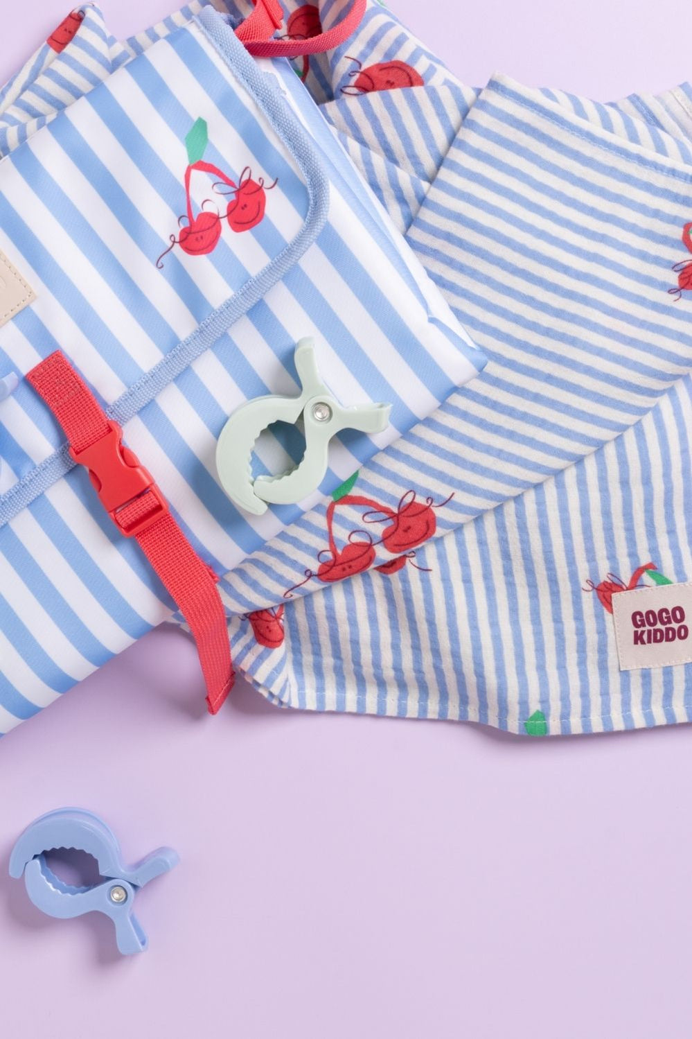 Light And Breathable Muslin Swaddle Duo - Cherry Chic - Cherry - image 3